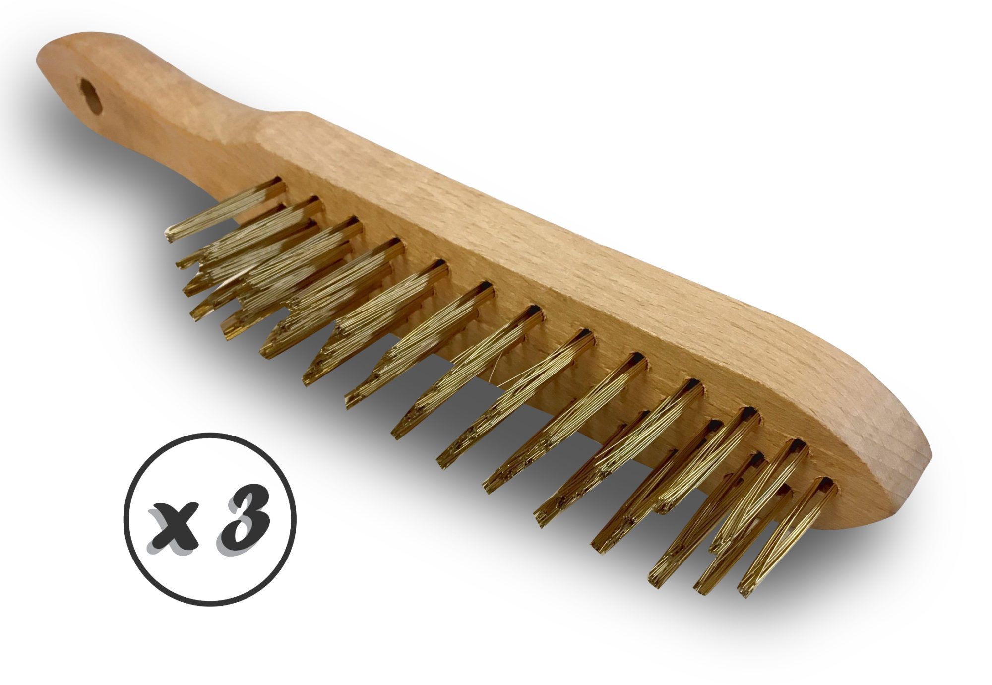 Brosse M Tallique Main Type Soudeur Manche Ergonomique Bois