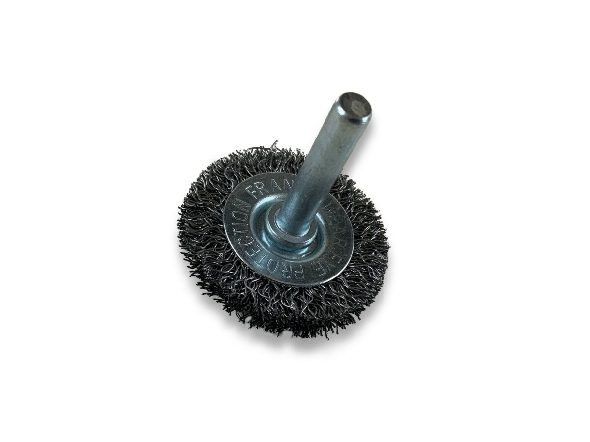 Brosse Circulaire M Tallique Sur Tige Mm Fil Acier Dur