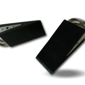 Alternative view of Boîte de 2 cales porte | Caoutchouc dur | Butoir à poser au sol | Anse en tôle