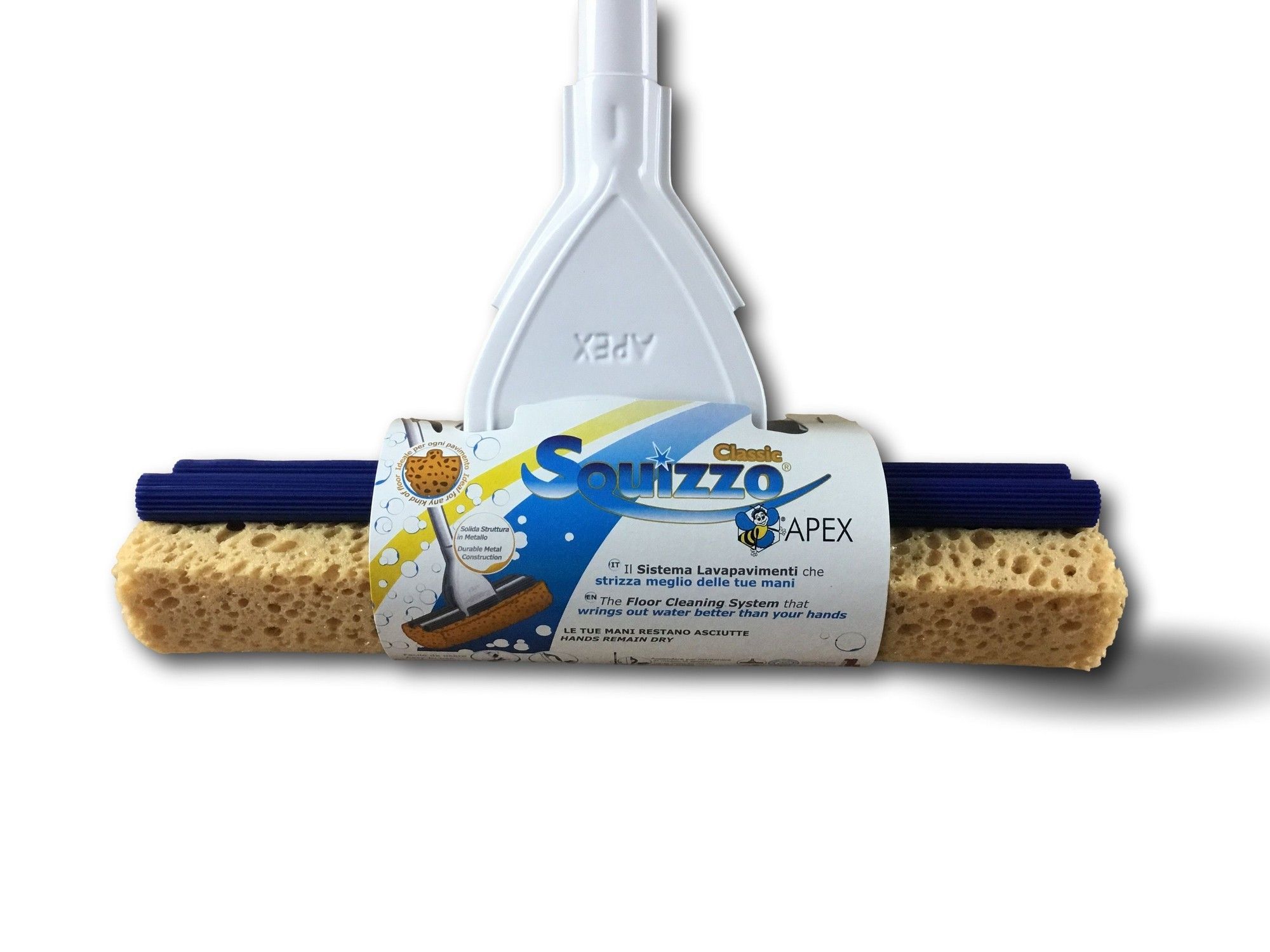 Balai Éponge Avec Tête Remplaçable - Poignée 120cm Ergonomique - Auto-essorage - Pour Sols Lisses