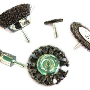 Alternative view of Lot de brosses circulaires sur tige acier 6 mm | Formes diverses