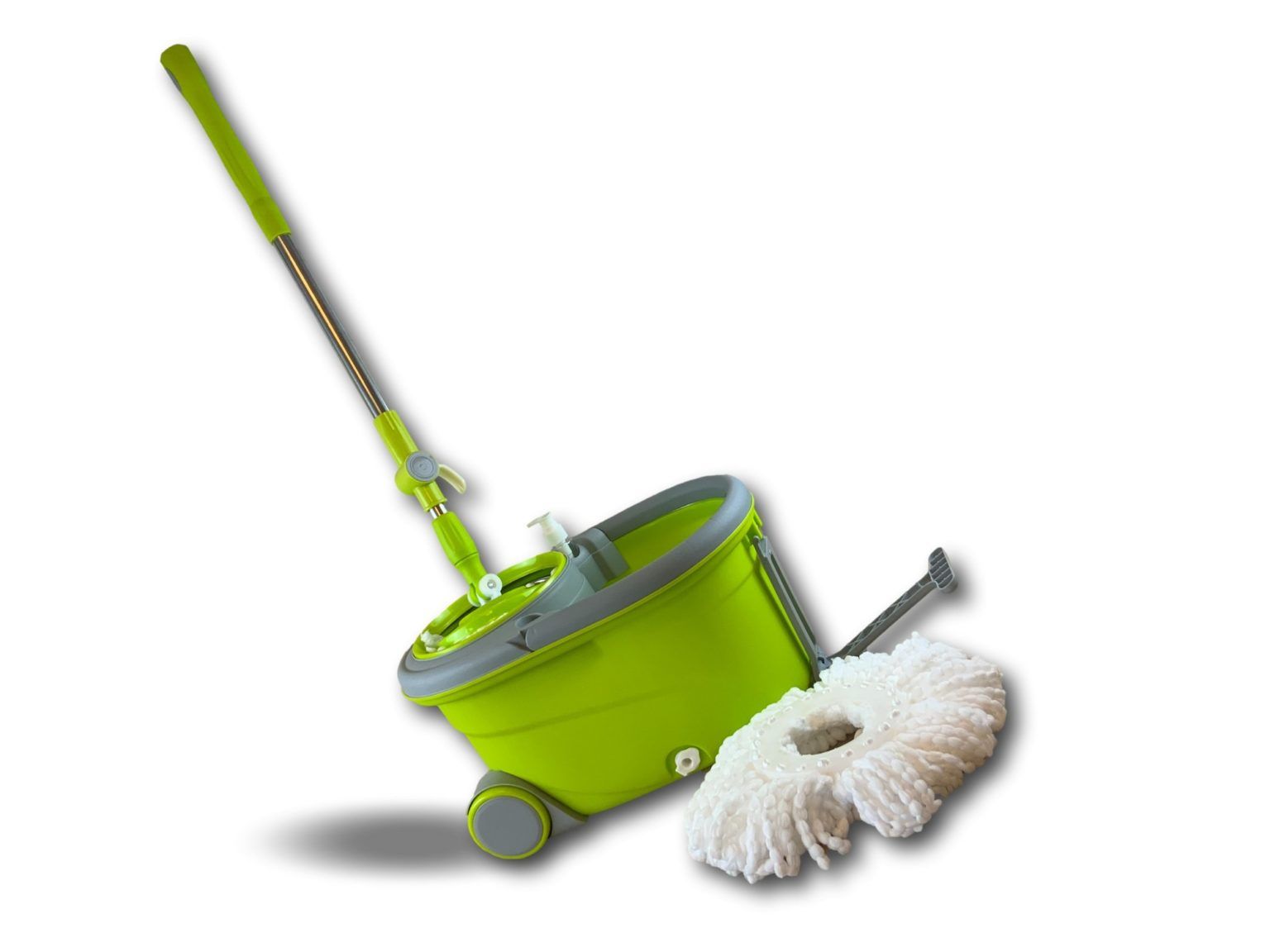 Set lave sol avec seau essoreur à roulettes Leifheit Clean Twist Ergo 52121, balais serpillière plat, manche télescopique 110-140cm - Maison Set lave sol avec seau essoreur à roulettes Leifheit Clean Twist Ergo 52121, balais serpillière plat, manche télescopique 110-140cm - Maison