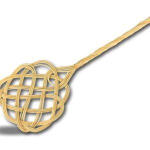 Alternative view of Tapette tapis bois | Batteur rotin | Ote acarien et poussière | Décoration