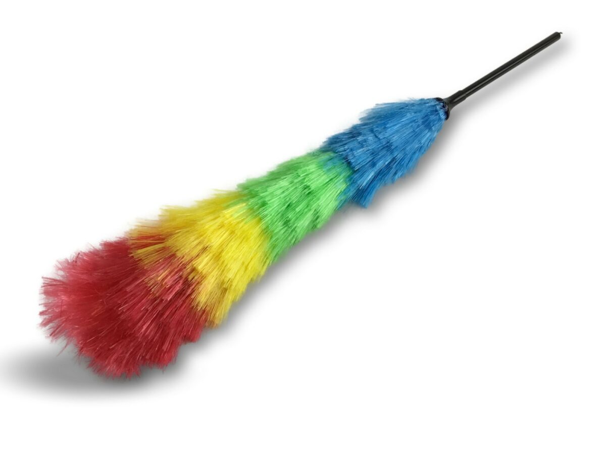 Plumeau antistatique multicolore