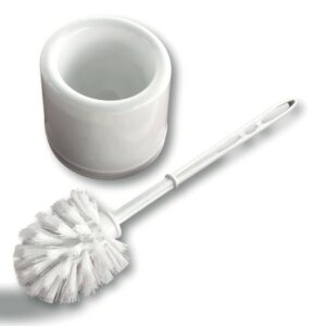Alternative view of Garde-robe WC | Combiné brosse balayette WC boule avec socle porte balai | Modèle basique en plastique