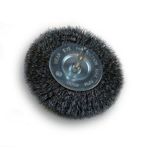 Alternative view of Brosse circulaire métallique sur tige Ø 100 mm | Fil acier dur