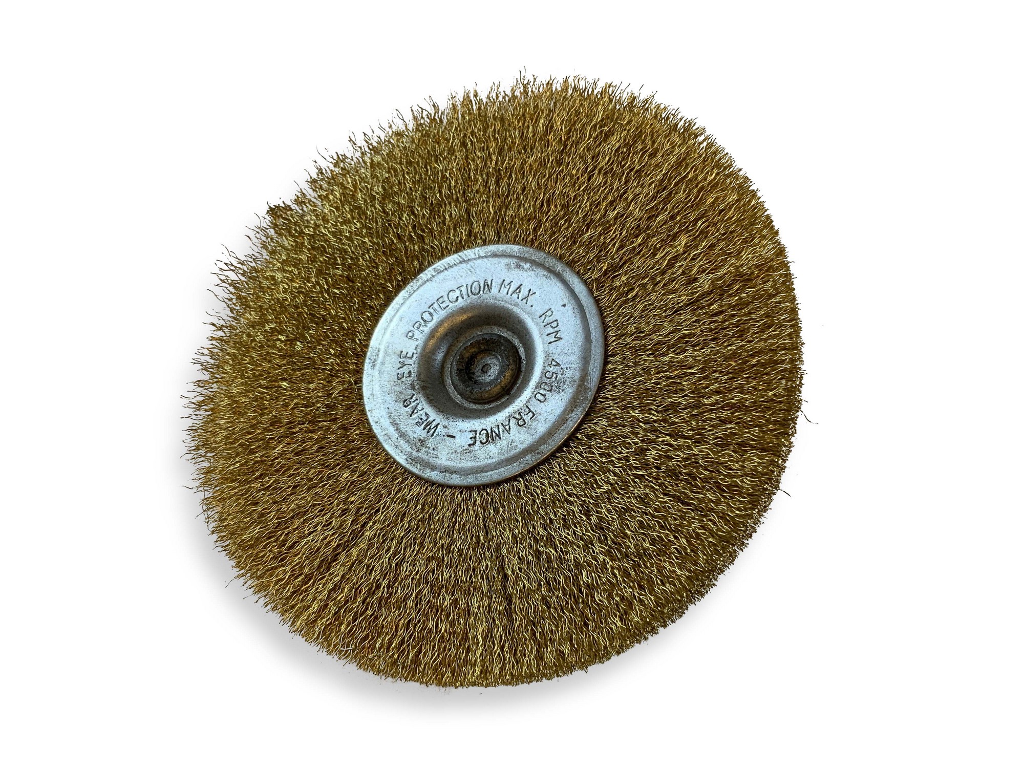 Brosse laiton circulaire pour perceuse - tige 6 mm - diamètre 100 mm  BRICOZOR