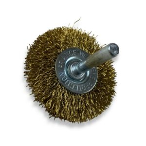 Alternative view of Brosse circulaire métallique sur tige Ø 50 mm | Fil laiton dur