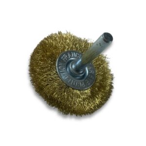 Alternative view of Brosse circulaire métallique sur tige Ø 50 mm | Fil laiton souple