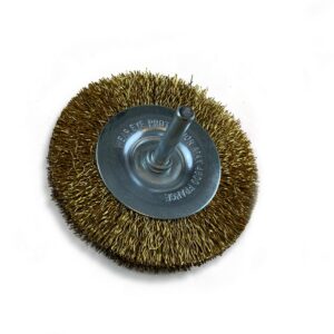 Alternative view of Brosse circulaire métallique sur tige Ø 75 mm | Fil laiton dur