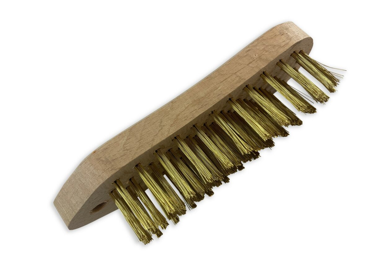 Brosse Main Violon Laiton - Manche Bimatière 170x90 Mm - Nettoyage Bois, Métaux Non Ferreux - 4
