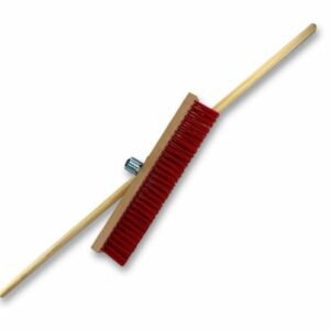 Balais rateau cantonnier 60 cm | PVC rouge | Douille plastique Ø 27 mm