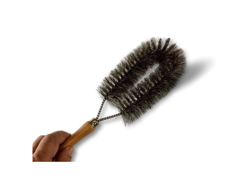 Goupillon persienne double | Soie grise | Diamètre 5 cm | Brosse 18 cm – Image 3