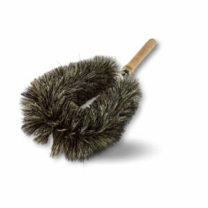 Alternative view of Goupillon persienne double | Soie grise | Diamètre 5 cm | Brosse 18 cm