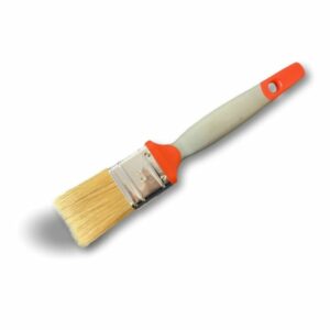 Lot de 10 pinceaux queue de morue bicolore pro | Garnissage soie blanche série épaisse | Manche en plastique | Multi support