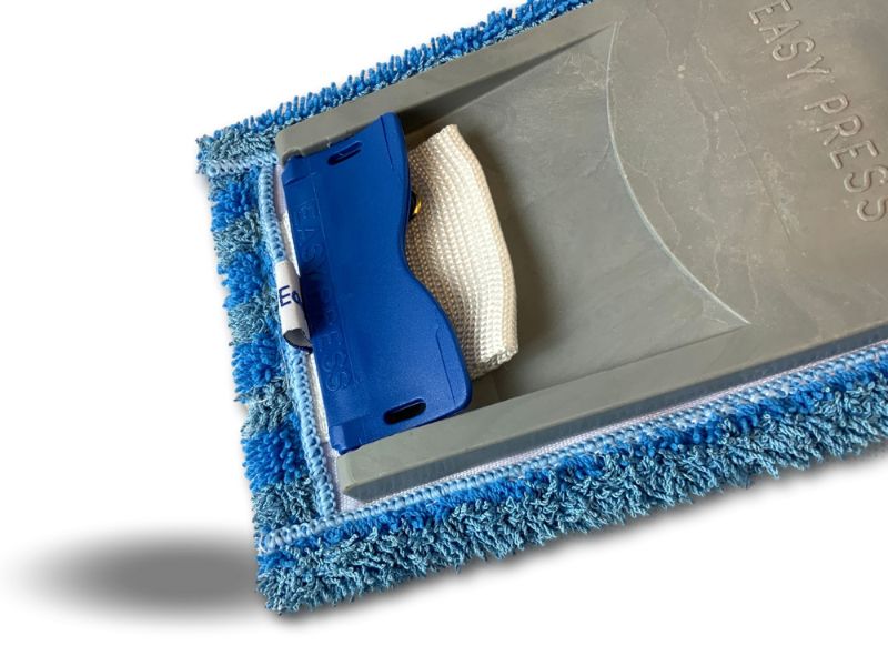Serpillière pour balai Easy press | Frange micro easy à languette avec oeillets 40 cm – Image 3