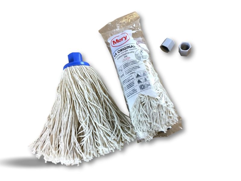 WEKAMOS - 2 Recharges De Têtes De Balai En Coton Lavables – Parfait Pour Sols Durs, Carrelage Et Nettoyage Humide