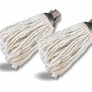 2 têtes serpillères à franges de rechange pour balais espagnols | Tête universelle à visser - Pack 2 serpillères, A l'unité