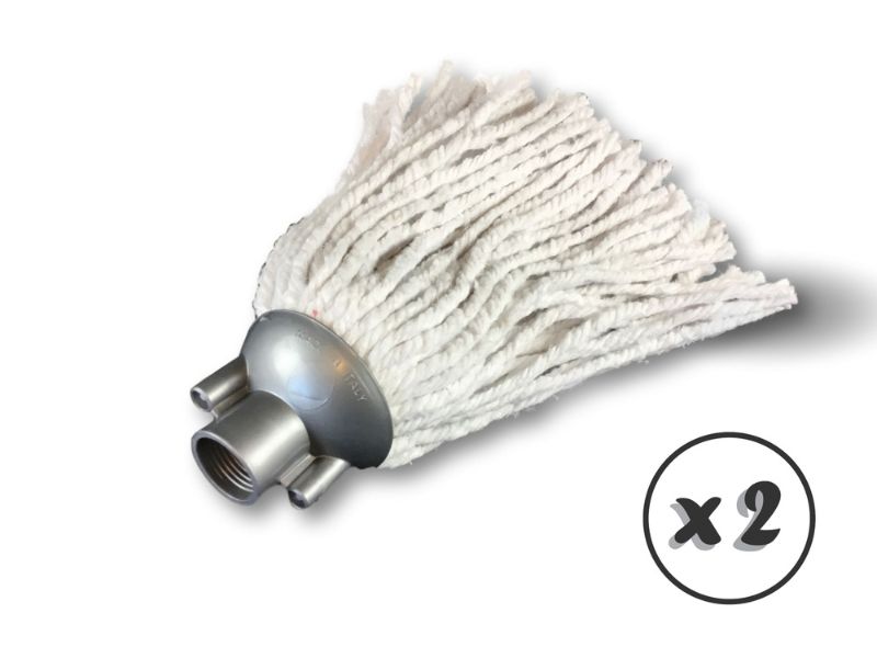 2 têtes serpillères à franges de rechange pour balais espagnols | Tête universelle à visser – Image 5