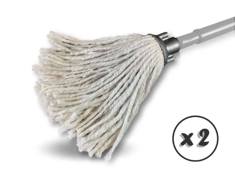 2 têtes serpillères à franges de rechange pour balais espagnols | Tête universelle à visser – Image 4