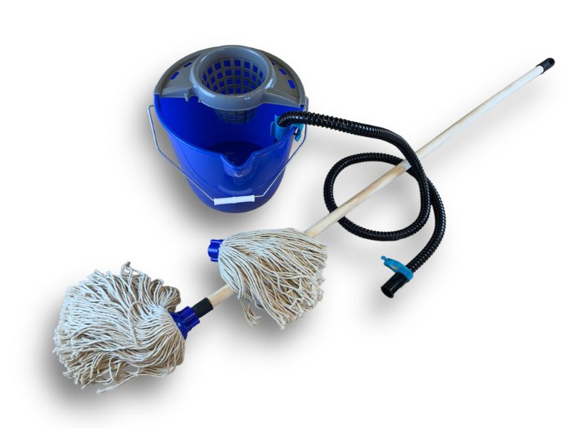 Balai à Franges Espagnol | Seau 10L Essoreur + Aquafill | 2 Serpillières – Image 2