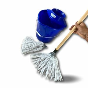 Alternative view of Kit balai à franges espagnol | 2 serpillières | Seau 10 L | Panier essoreur