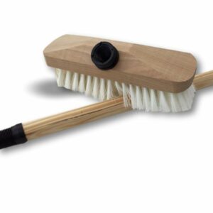 Alternative view of Balai brosse lave-pont synthétique - Monture bois - Douille vissante plastique