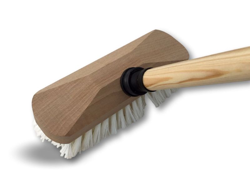 Balai brosse lave-pont synthétique - Monture bois - Douille vissante plastique – Image 4
