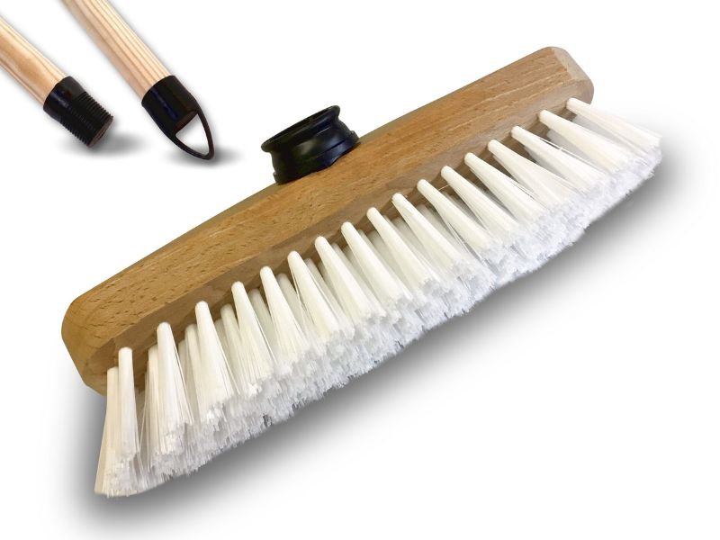 Balai brosse lave-pont synthétique - Monture bois - Douille vissante plastique – Image 5