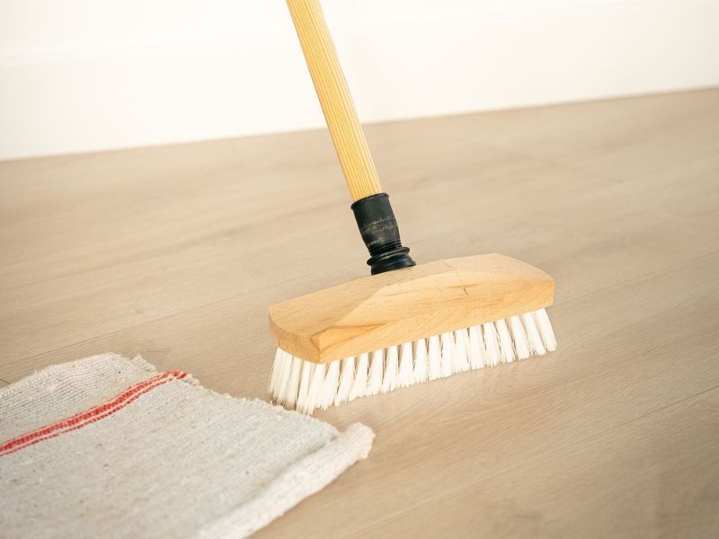 Balai brosse lave-pont synthétique - Monture bois - Douille vissante plastique – Image 8