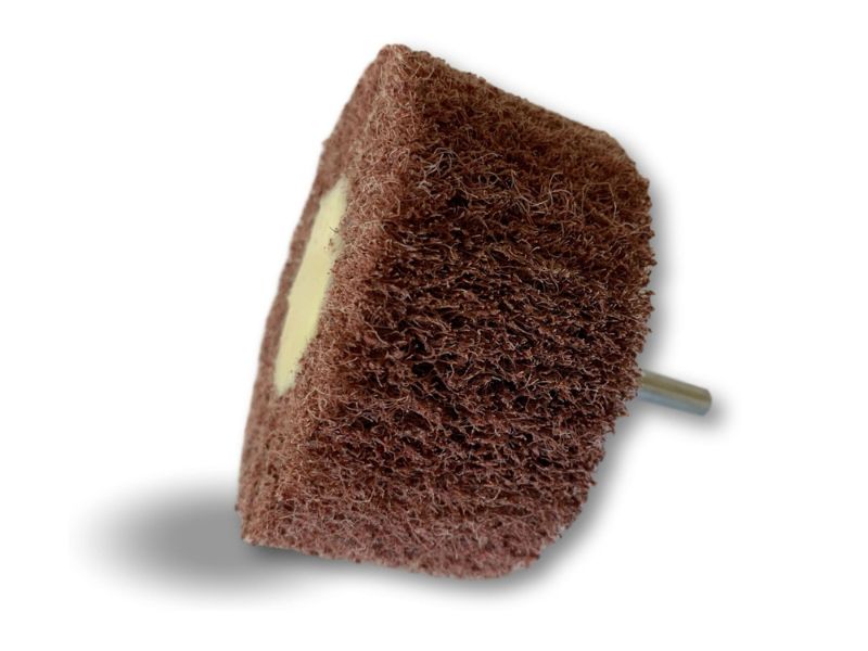 Roue abrasive de polissage satinage sur tige | Mousse abrasive feutre non-tissé – Image 2