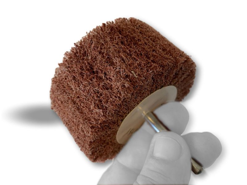 Roue abrasive de polissage satinage sur tige | Mousse abrasive feutre non-tissé – Image 4