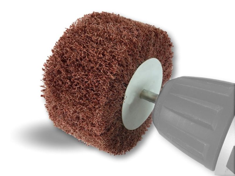 Roue abrasive de polissage satinage sur tige | Mousse abrasive feutre non-tissé – Image 3