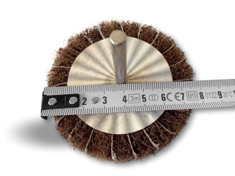 Roue abrasive de polissage satinage sur tige | Lamelles tissu abrasif et mousse abrasive – Image 5