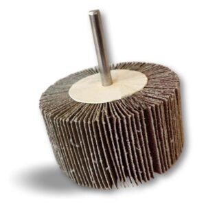Roue abrasive de polissage satinage sur tige | Lamelles toile tissu abrasif au corindon
