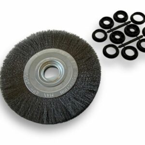 Brosse circulaire métallique avec alésage pour touret | Fil ACIER souple ou dur