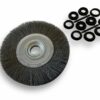 Brosse circulaire métallique avec alésage pour touret | Fil ACIER souple ou dur