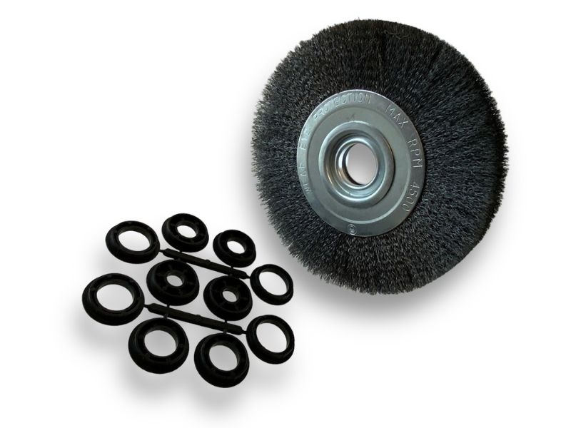 Brosse circulaire métallique avec alésage pour touret | Fil ACIER souple ou dur – Image 3