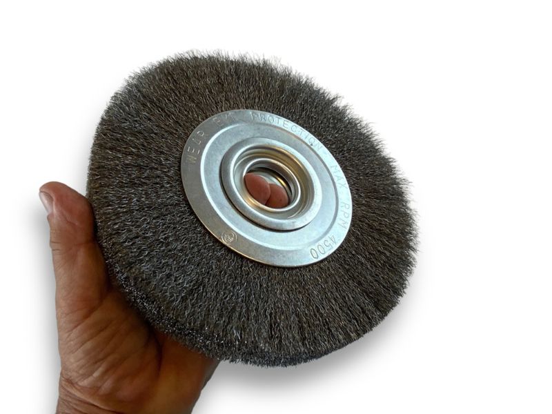 Brosse circulaire métallique avec alésage pour touret | Fil ACIER souple ou dur – Image 5