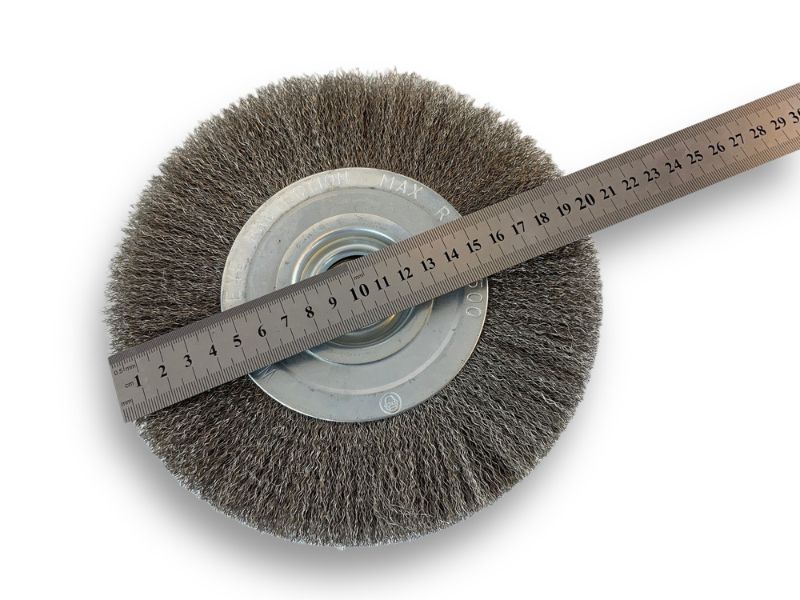 Brosse circulaire métallique avec alésage pour touret | Fil INOX souple ou dur – Image 5