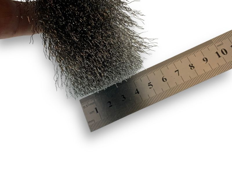 Brosse circulaire métallique avec alésage pour touret | Fil INOX souple ou dur – Image 6