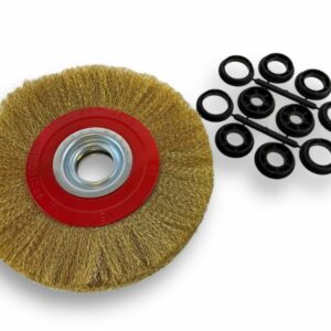 Brosse circulaire métallique avec alésage pour touret | Fil LAITON souple ou dur