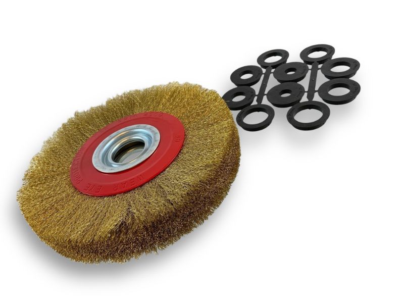 Brosse circulaire métallique avec alésage pour touret | Fil LAITON souple ou dur – Image 2