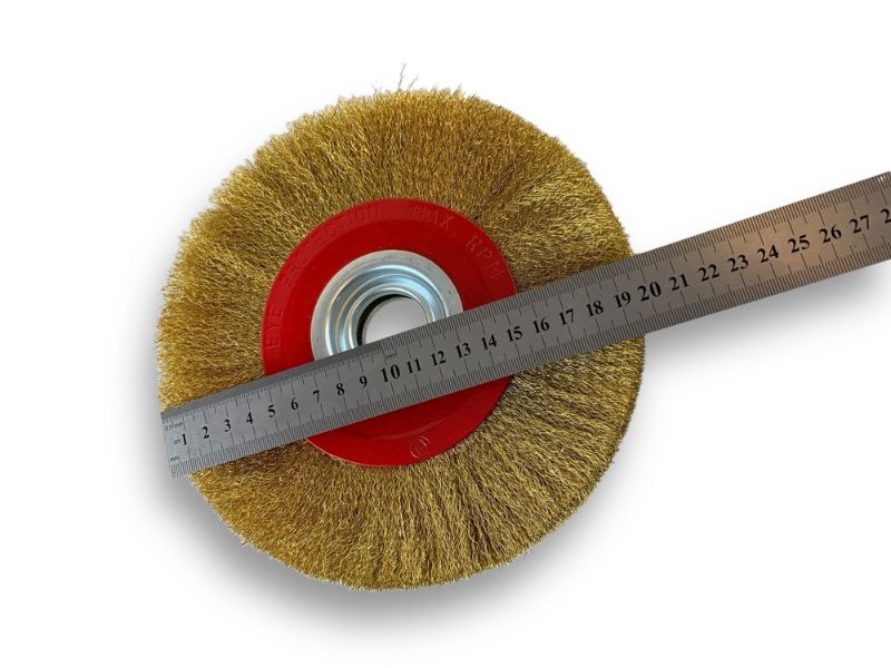 Brosse circulaire métallique avec alésage pour touret | Fil LAITON souple ou dur – Image 5