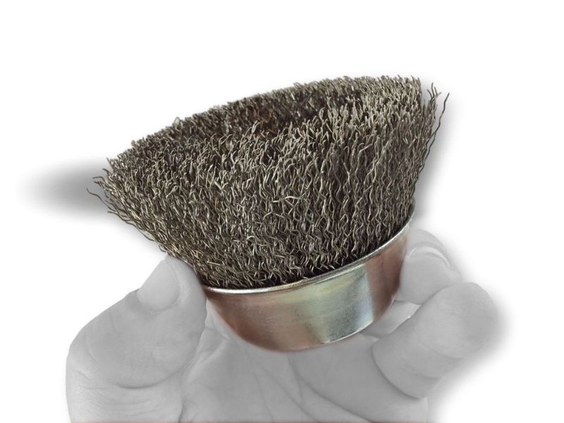 Brosse coupe rotative boisseau meuleuse d'angle | Garnissage Acier ondulé souple ou dur – Image 3