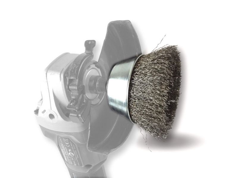 Brosse coupe rotative boisseau meuleuse d'angle | Garnissage Acier ondulé souple ou dur – Image 4