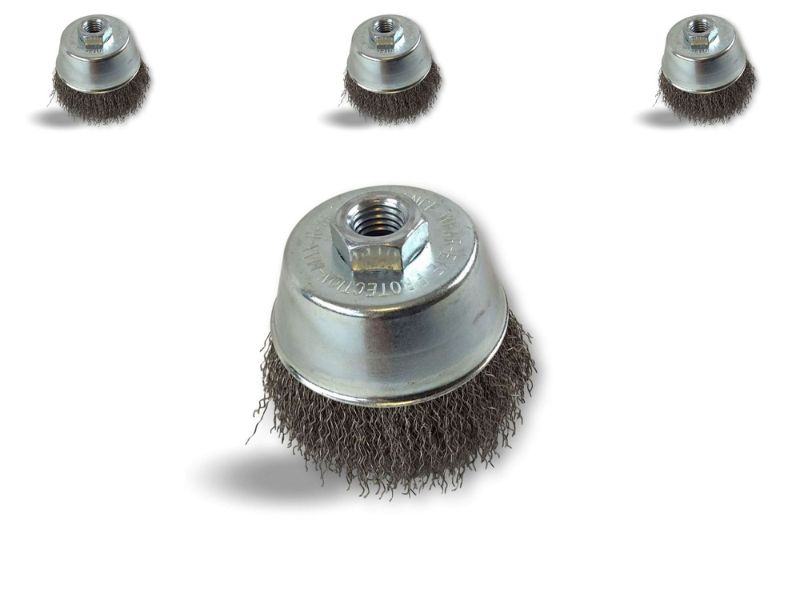 Brosse coupe rotative boisseau meuleuse d'angle | Garnissage Acier ondulé souple ou dur – Image 5