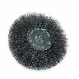 Alternative view of Brosse circulaire métallique sur tige Ø 125 mm | Fil acier souple