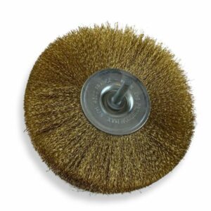 Alternative view of Brosse circulaire métallique sur tige Ø 125 mm | Fil laiton souple