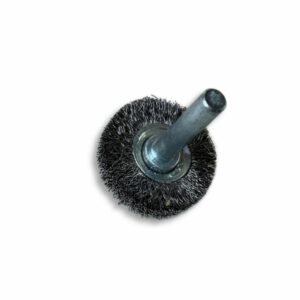 Alternative view of Brosse circulaire métallique sur tige Ø 30 mm | Fil acier souple